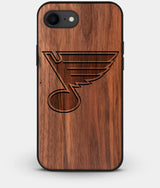 Best Custom Engraved Walnut Wood St Louis Blues iPhone 8 Case - Engraved In Nature