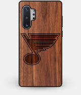 Best Custom Engraved Walnut Wood St Louis Blues Note 10 Plus Case - Engraved In Nature