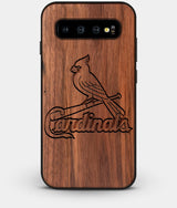 Best Custom Engraved Walnut Wood St Louis Cardinals Galaxy S10 Plus Case - Engraved In Nature