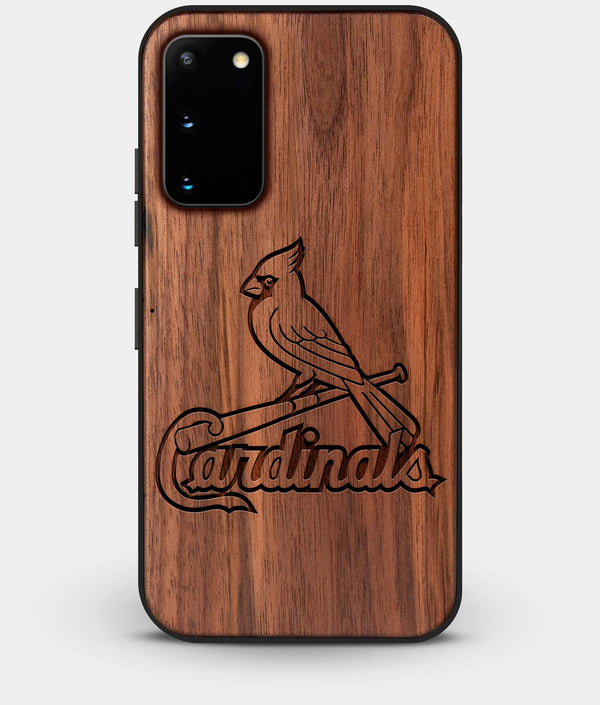 Best Walnut Wood St Louis Cardinals Galaxy S20 FE Case - Custom Engraved Cover - Engraved In Nature