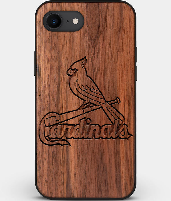 Best Custom Engraved Walnut Wood St Louis Cardinals iPhone SE Case - Engraved In Nature