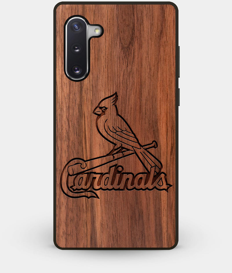 Best Custom Engraved Walnut Wood St Louis Cardinals Note 10 Case - Engraved In Nature