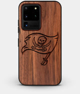 Best Custom Engraved Walnut Wood Tampa Bay Buccaneers Galaxy S20 Ultra Case - Engraved In Nature