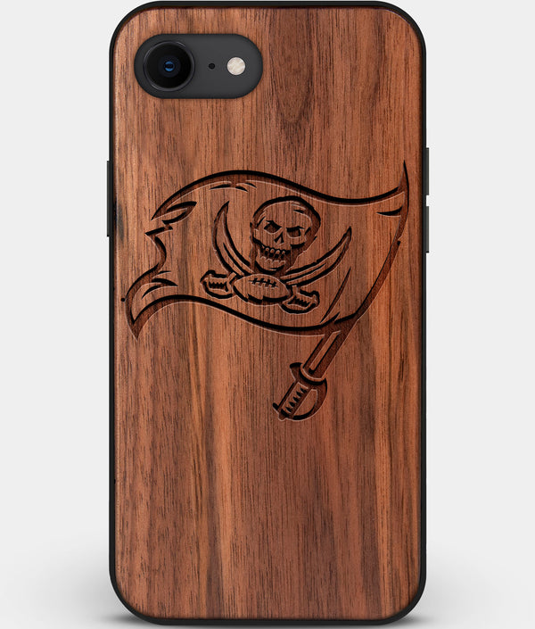 Best Custom Engraved Walnut Wood Tampa Bay Buccaneers iPhone SE Case - Engraved In Nature