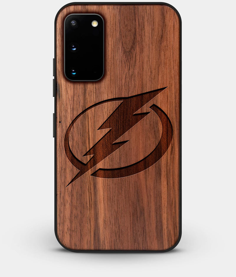 Best Walnut Wood Tampa Bay Lightning Galaxy S20 FE Case - Custom Engraved Cover - Engraved In Nature