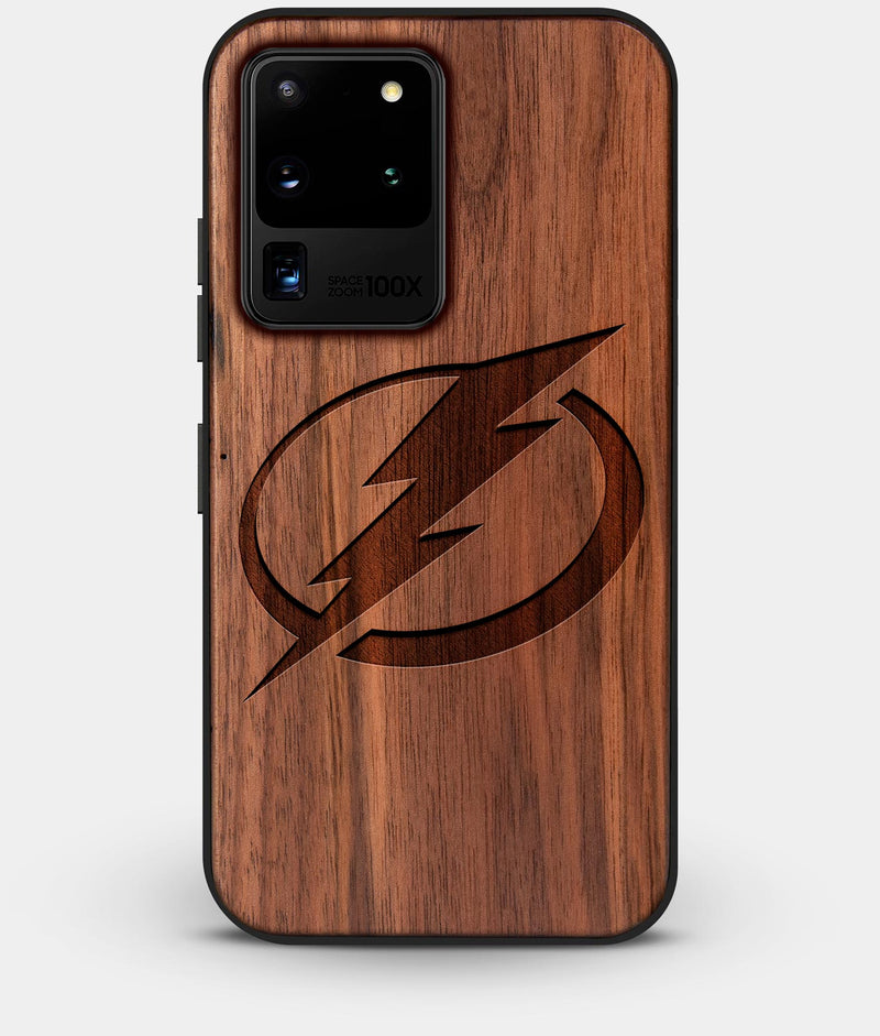 Best Custom Engraved Walnut Wood Tampa Bay Lightning Galaxy S20 Ultra Case - Engraved In Nature