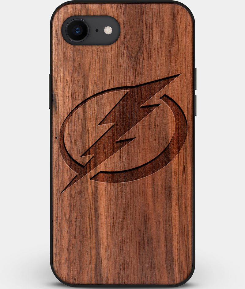 Best Custom Engraved Walnut Wood Tampa Bay Lightning iPhone SE Case - Engraved In Nature