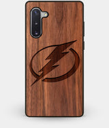 Best Custom Engraved Walnut Wood Tampa Bay Lightning Note 10 Case - Engraved In Nature