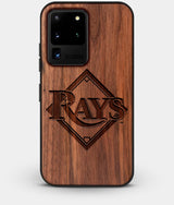 Best Custom Engraved Walnut Wood Tampa Bay Rays Galaxy S20 Ultra Case - Engraved In Nature