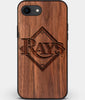 Best Custom Engraved Walnut Wood Tampa Bay Rays iPhone SE Case - Engraved In Nature