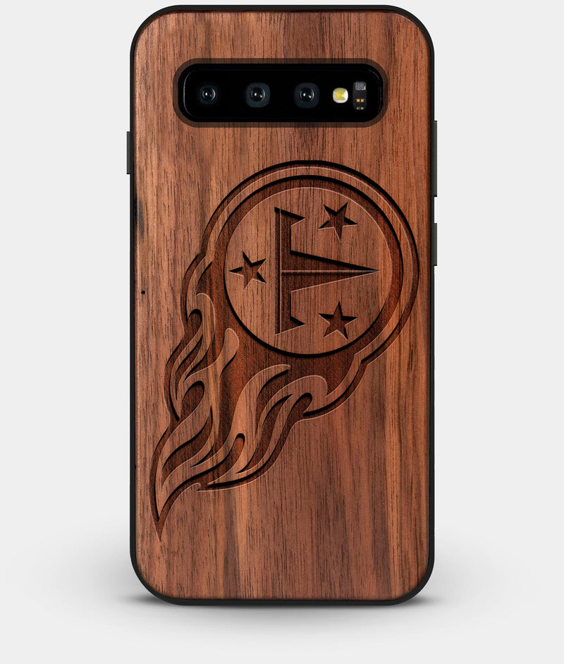 Best Custom Engraved Walnut Wood Tennessee Titans Galaxy S10 Plus Case - Engraved In Nature