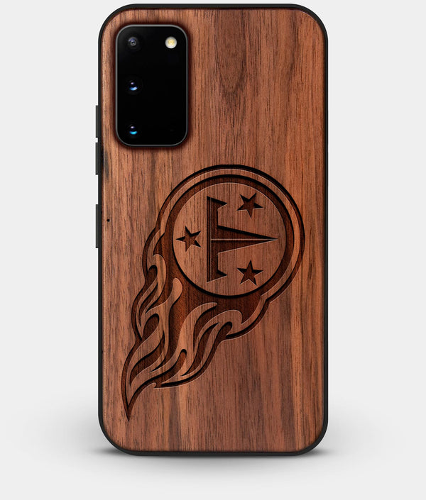 Best Walnut Wood Tennessee Titans Galaxy S20 FE Case - Custom Engraved Cover - Engraved In Nature