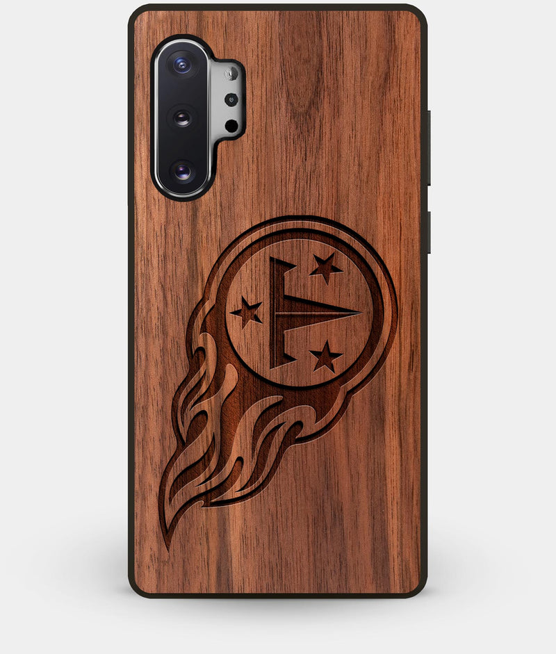 Best Custom Engraved Walnut Wood Tennessee Titans Note 10 Plus Case - Engraved In Nature