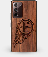 Best Custom Engraved Walnut Wood Tennessee Titans Note 20 Case - Engraved In Nature