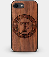 Best Custom Engraved Walnut Wood Texas Rangers iPhone 8 Case - Engraved In Nature