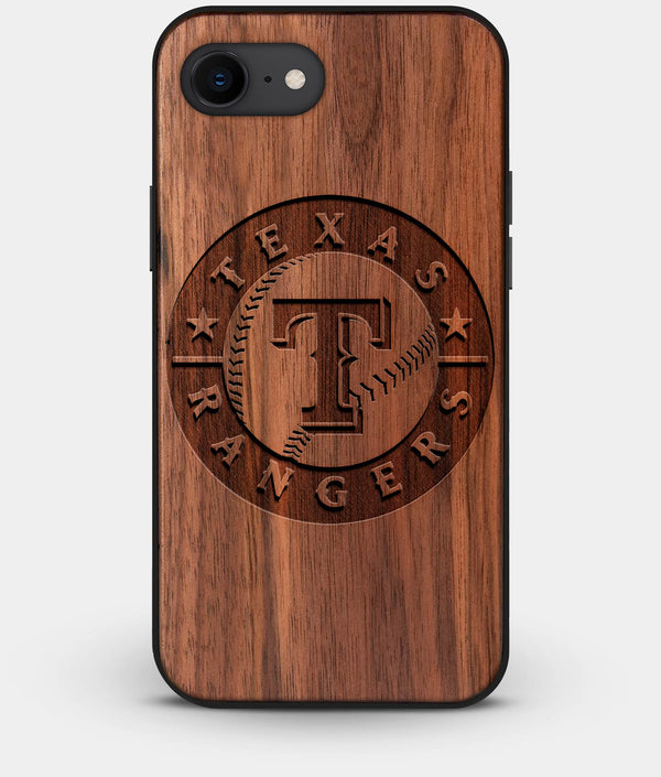 Best Custom Engraved Walnut Wood Texas Rangers iPhone 8 Case - Engraved In Nature