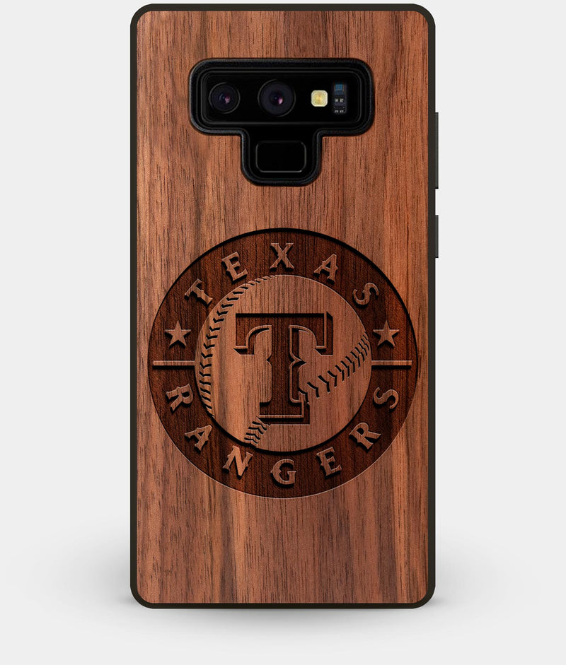 Best Custom Engraved Walnut Wood Texas Rangers Note 9 Case - Engraved In Nature