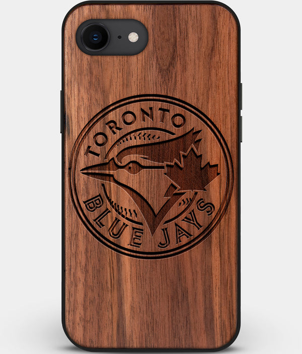 Best Custom Engraved Walnut Wood Toronto Blue Jays iPhone SE Case - Engraved In Nature