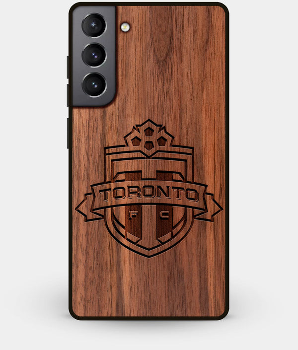 Best Walnut Wood Toronto FC Galaxy S21 Case - Custom Engraved Cover - Engraved In Nature