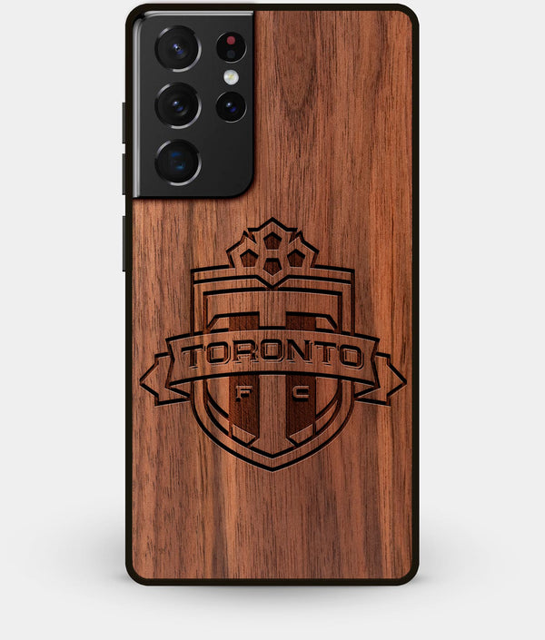 Best Walnut Wood Toronto FC Galaxy S21 Ultra Case - Custom Engraved Cover - Engraved In Nature