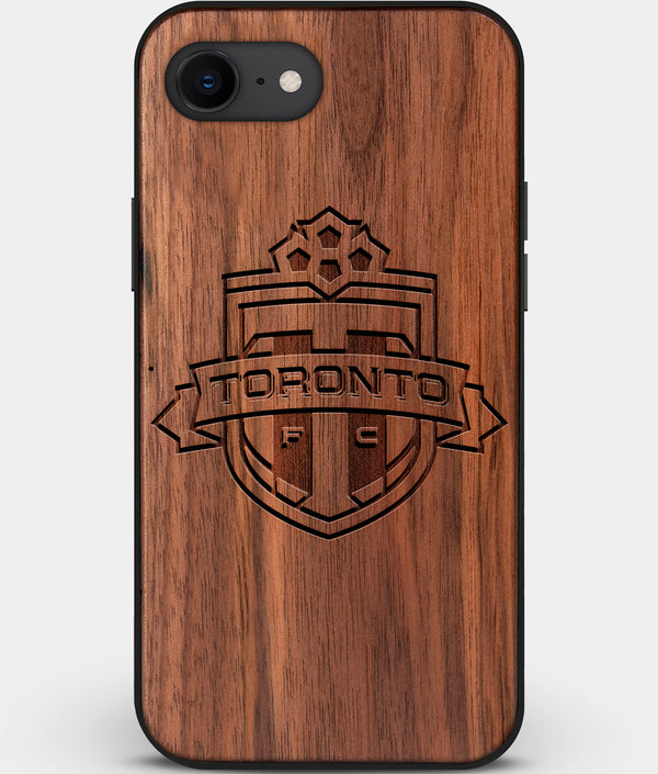 Best Custom Engraved Walnut Wood Toronto FC iPhone SE Case - Engraved In Nature