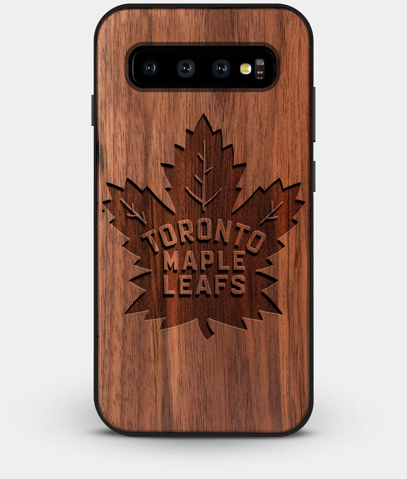 Best Custom Engraved Walnut Wood Toronto Maple Leafs Galaxy S10 Case - Engraved In Nature