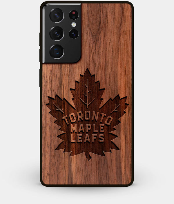 Best Walnut Wood Toronto Maple Leafs Galaxy S21 Ultra Case - Custom Engraved Cover - Engraved In Nature
