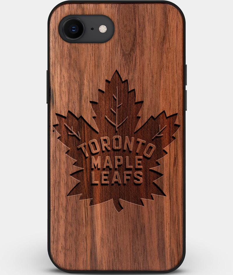 Best Custom Engraved Walnut Wood Toronto Maple Leafs iPhone SE Case - Engraved In Nature