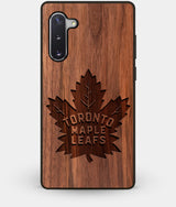 Best Custom Engraved Walnut Wood Toronto Maple Leafs Note 10 Case - Engraved In Nature
