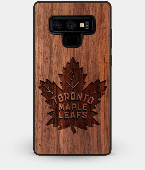 Best Custom Engraved Walnut Wood Toronto Maple Leafs Note 9 Case - Engraved In Nature