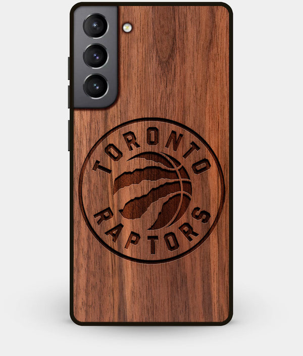 Best Walnut Wood Toronto Raptors Galaxy S21 Case - Custom Engraved Cover - Engraved In Nature