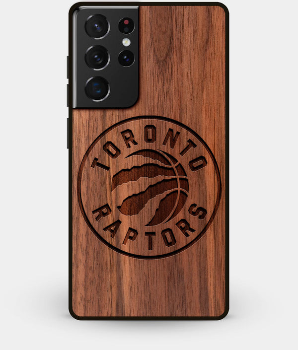 Best Walnut Wood Toronto Raptors Galaxy S21 Ultra Case - Custom Engraved Cover - Engraved In Nature