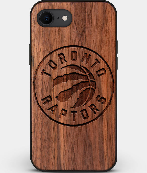 Best Custom Engraved Walnut Wood Toronto Raptors iPhone SE Case - Engraved In Nature