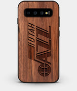Best Custom Engraved Walnut Wood Utah Jazz Galaxy S10 Case - Engraved In Nature