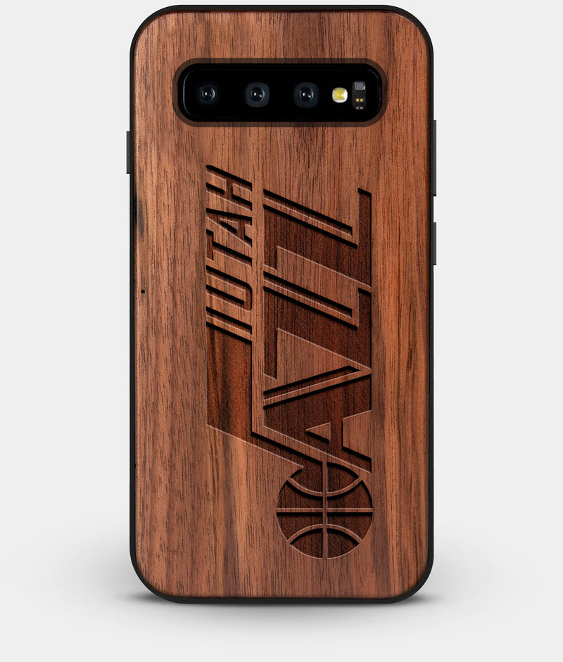 Best Custom Engraved Walnut Wood Utah Jazz Galaxy S10 Plus Case - Engraved In Nature