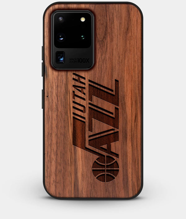 Best Custom Engraved Walnut Wood Utah Jazz Galaxy S20 Ultra Case - Engraved In Nature