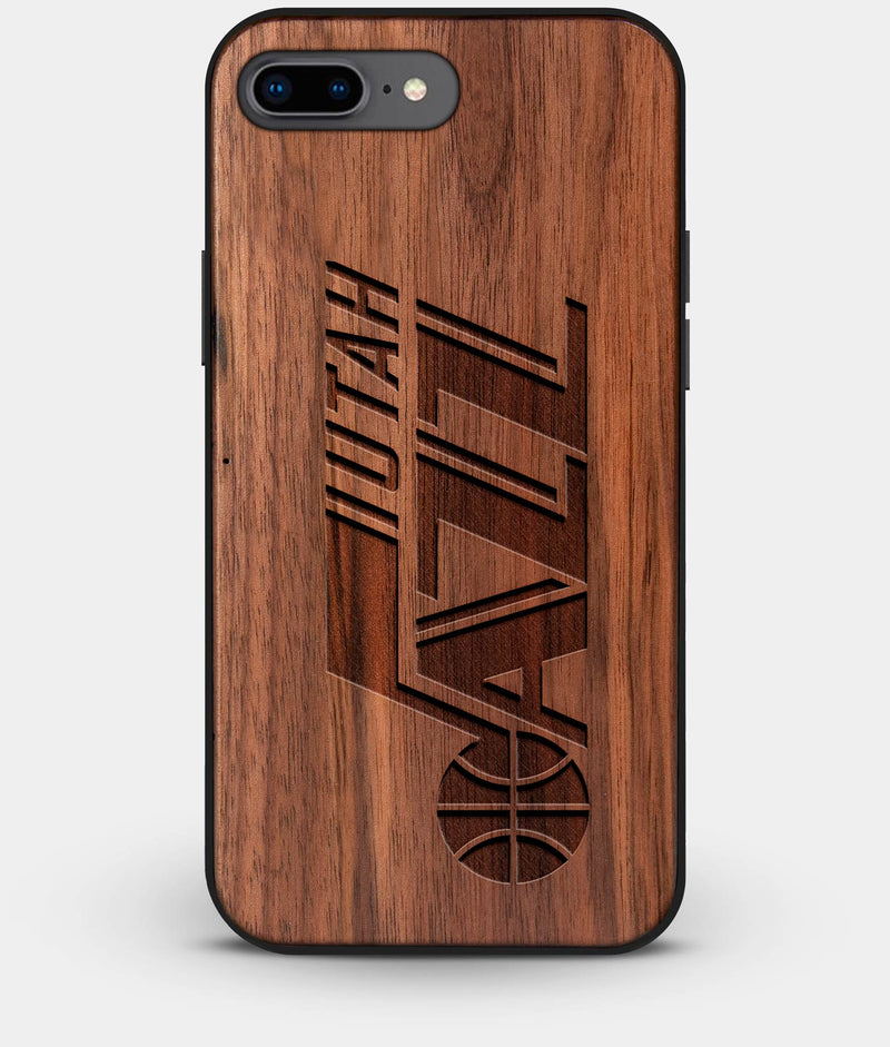 Best Custom Engraved Walnut Wood Utah Jazz iPhone 8 Plus Case - Engraved In Nature