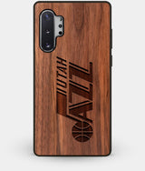 Best Custom Engraved Walnut Wood Utah Jazz Note 10 Plus Case - Engraved In Nature