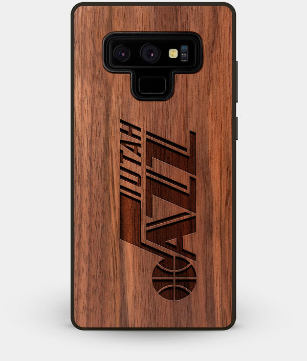 Best Custom Engraved Walnut Wood Utah Jazz Note 9 Case - Engraved In Nature