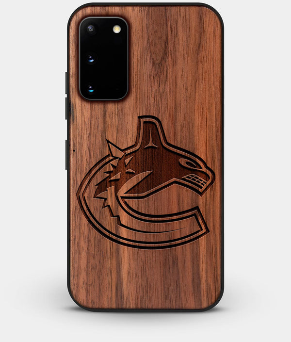 Best Walnut Wood Vancouver Canucks Galaxy S20 FE Case - Custom Engraved Cover - Engraved In Nature