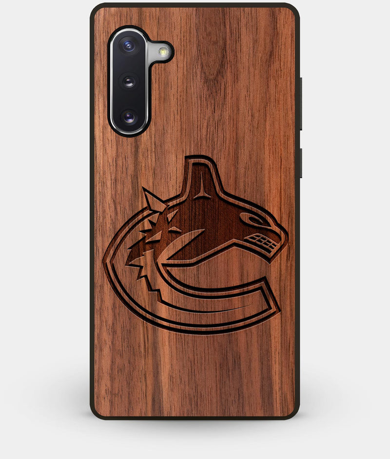 Best Custom Engraved Walnut Wood Vancouver Canucks Note 10 Case - Engraved In Nature