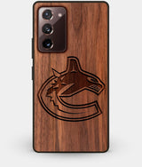 Best Custom Engraved Walnut Wood Vancouver Canucks Note 20 Case - Engraved In Nature