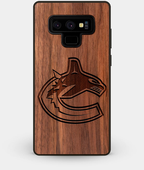 Best Custom Engraved Walnut Wood Vancouver Canucks Note 9 Case - Engraved In Nature