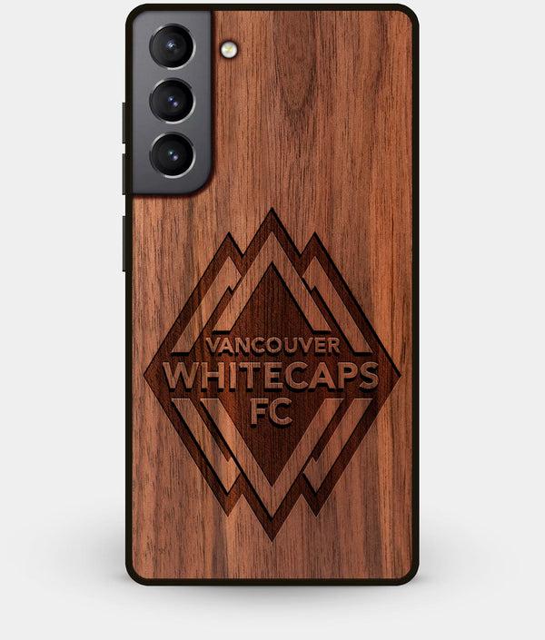 Best Walnut Wood Vancouver Whitecaps FC Galaxy S21 Case - Custom Engraved Cover - Engraved In Nature