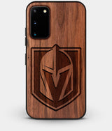 Best Custom Engraved Walnut Wood Vegas Golden Knights Galaxy S20 Case - Engraved In Nature