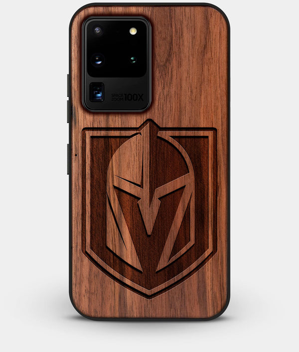 Best Custom Engraved Walnut Wood Vegas Golden Knights Galaxy S20 Ultra Case - Engraved In Nature