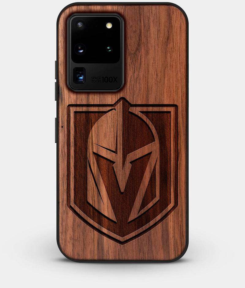Best Custom Engraved Walnut Wood Vegas Golden Knights Galaxy S20 Ultra Case - Engraved In Nature