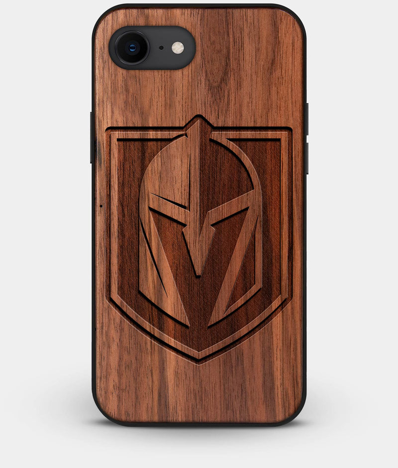 Best Custom Engraved Walnut Wood Vegas Golden Knights iPhone 8 Case - Engraved In Nature