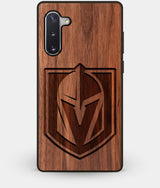 Best Custom Engraved Walnut Wood Vegas Golden Knights Note 10 Case - Engraved In Nature
