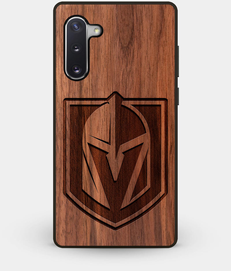 Best Custom Engraved Walnut Wood Vegas Golden Knights Note 10 Case - Engraved In Nature